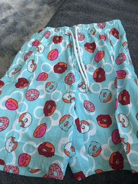 Aqua Donut Print Swim Trunks Boys